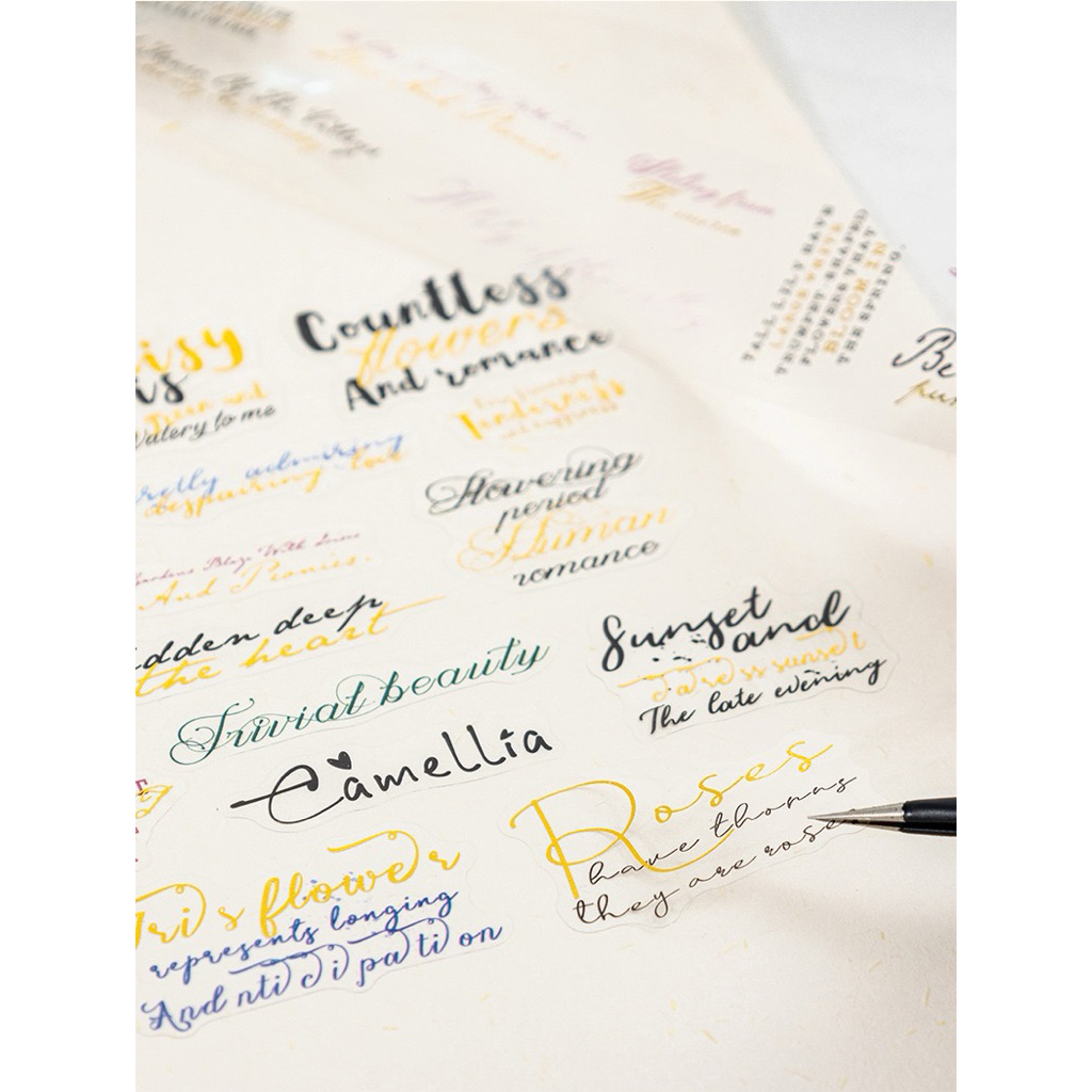 

Washi Tape Tulisan Estetik Aesthetic PET 10cm | Scrapbook Journal Dekorasi Planner