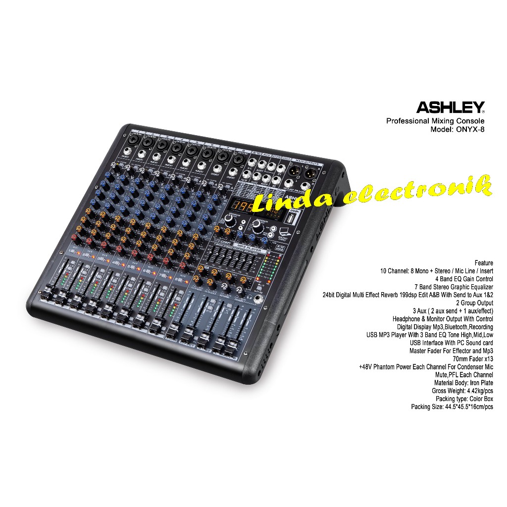 mixer ashley onyx8 ORYGINAL 8channel ASHLEY ONYX 8 ASHLEY ONYX8
