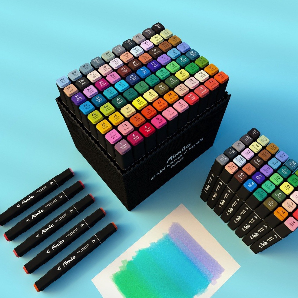 

Aimilo Spidol Warna Set 1 Set Sketch Marker 48 6 8 Warna KODE D8U6
