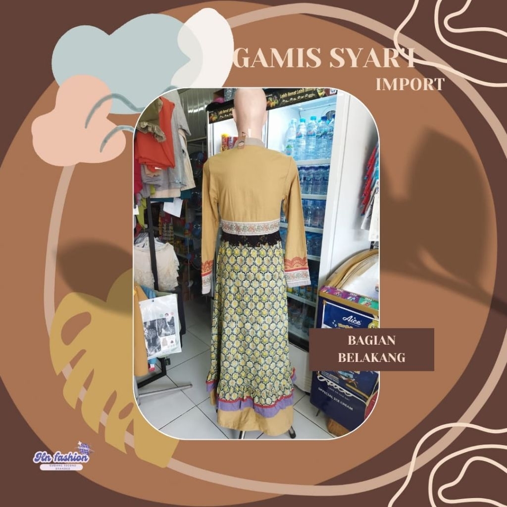 TUNEECA DRESS MUSLIM ORI JUBAH GAMIS SECOND