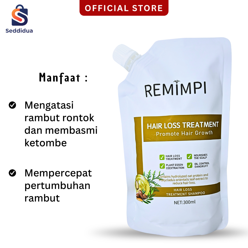 REMIMPI Hair Loss Treatment Shampoo Remimpi Original Penumbuh Rambut Shampo Anti Ketombe
