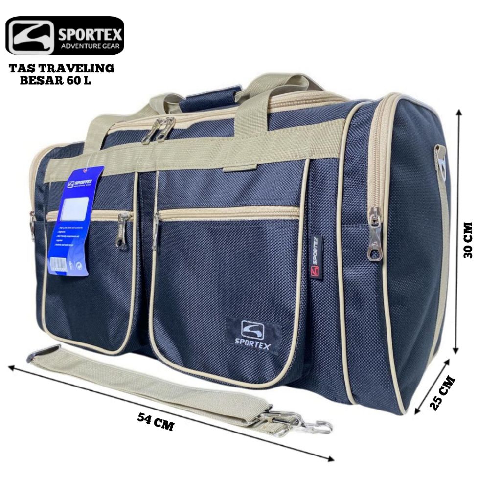 Tas Sportex Tas Travel Besar Pria Wanita Multifungsi Nylon Kuat Tas Mudik Tas Baju Traveling Kapasit