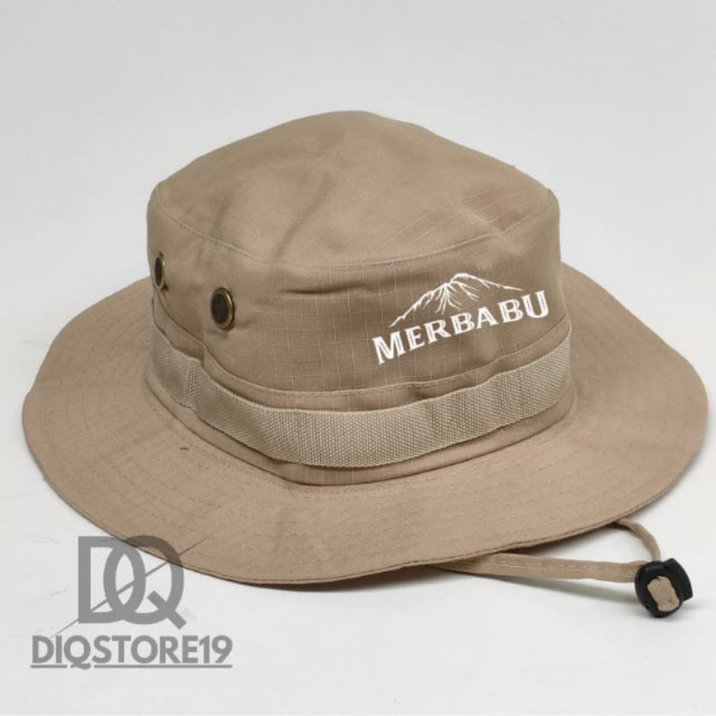 TOPI RIMBA DEWASA OUTDOOR GUNUNG MERBABU LOGO SABLON DTF/ TOPI RIMBA OUTDOOR HIKING CAMPING UNISEX