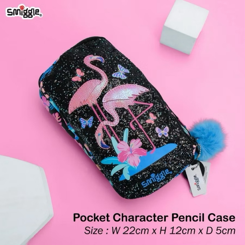

tempat pensil Smiggle flamingo