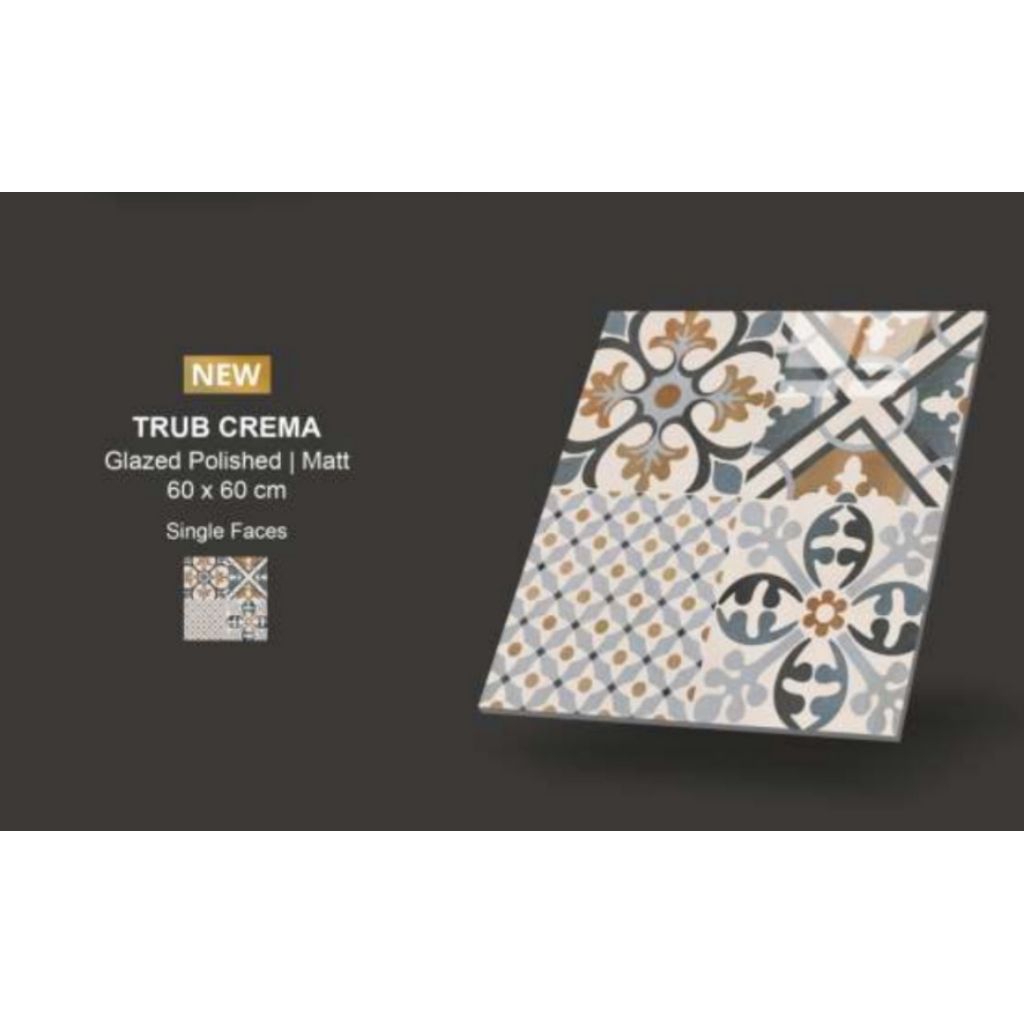 GRANIT MERK VALENTINO TIPE TRUB CREMA UKURAN 60X60 GLAZED POLISHED MOTIF BATIK PERMUKAAN TEKSTURE GL