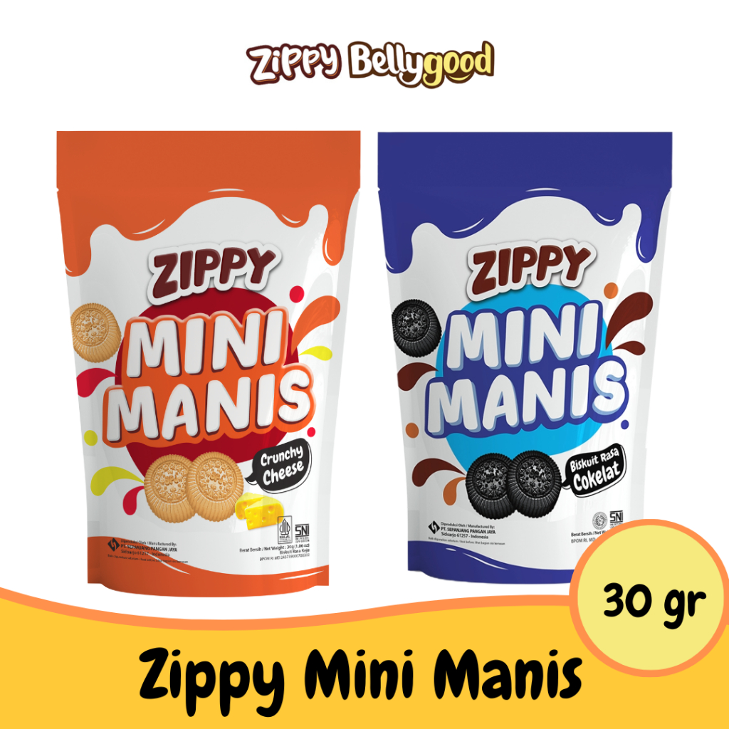 

Zippy Mini Manis Pouch rasa Keju dan Coklat 30 gr