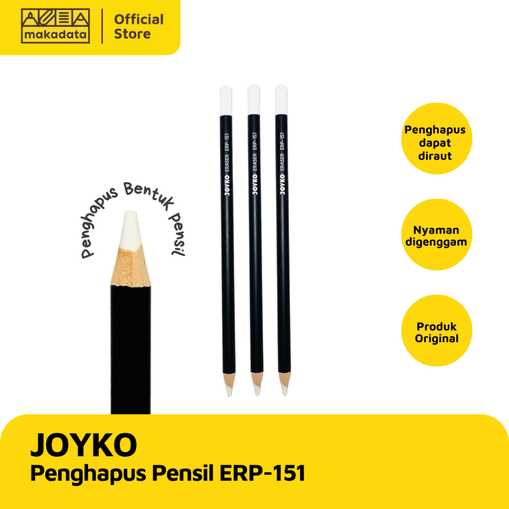 

PENSIL PENGHAPUS / ERASER PENCIL JOYKO ERP-151 (1 PACK) MURAH