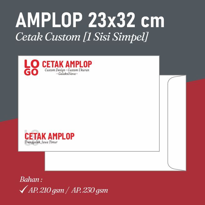 

Amplop A4 23x32 cm ArtPaper 230gsm Lebih Tebal daripada HVS | Amplop A4