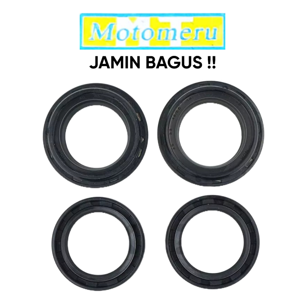 SEAL SIL / KARET SHOCK SOK SKOP SKOK DEPAN + TUTUP SET SEPASANG KIRI KANAN SET KOMPLIT DTRACKER / D 