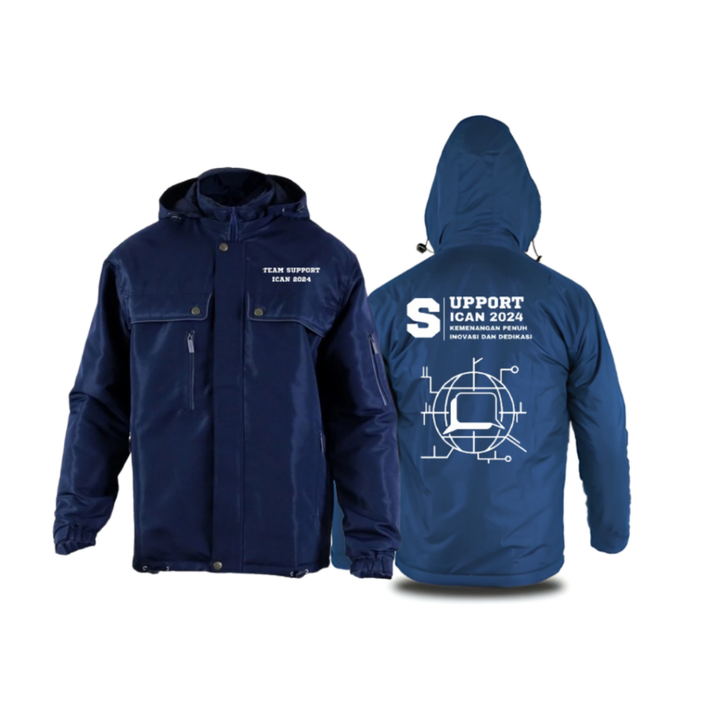 Jual Jaket Custom Parasut Veste Desain Bebas - Jaket Parasut Sablon Satuan