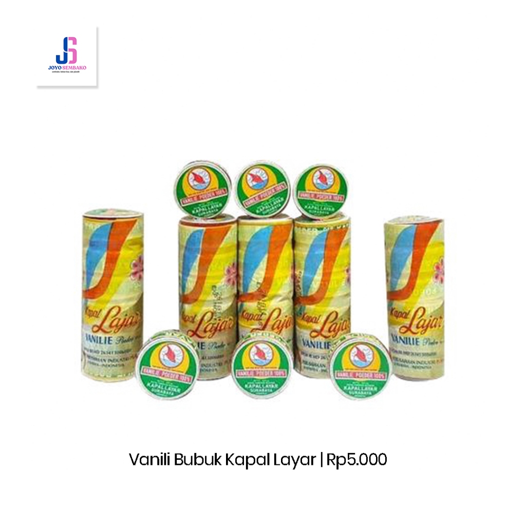 

Vanili Powder /Vanili Bubuk Cap Layar ( 1 Slop isi 5pcs ) / Vanili Bubuk Cap Layar