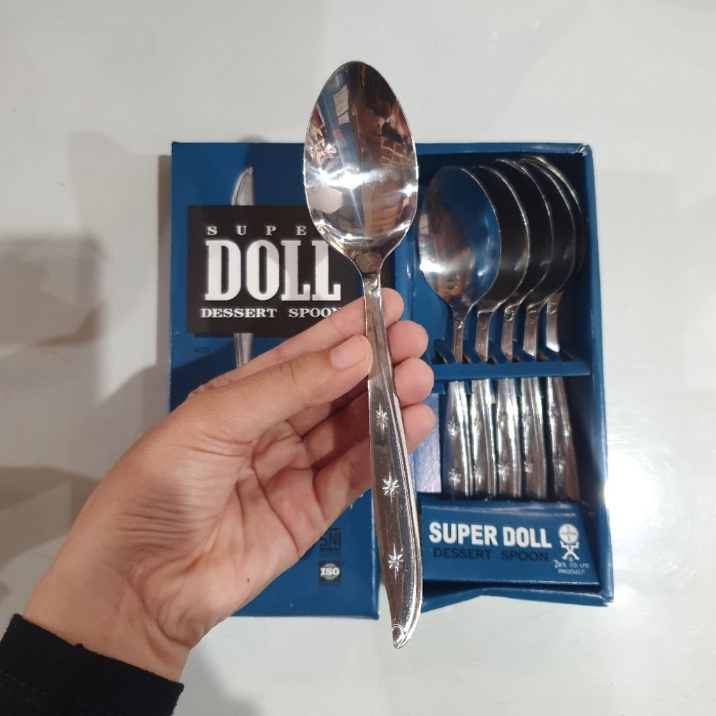 Sendok Makan Stainless Tebal Super Doll | Garpu Makan Stainless | Sendok Garpu Makan Set