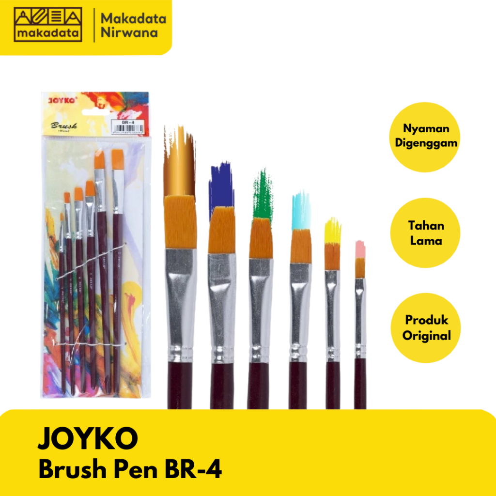 

JOYKO BRUSH PEN/KUAS LUKIS BR-4 (1 SET)