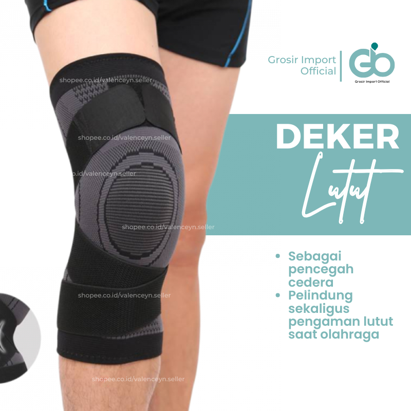 Deker Lutut Kneepad Futsal Voli Olahraga Knee Support Deker Kaki Terapi Kesehatan Pengapuran Cidera 