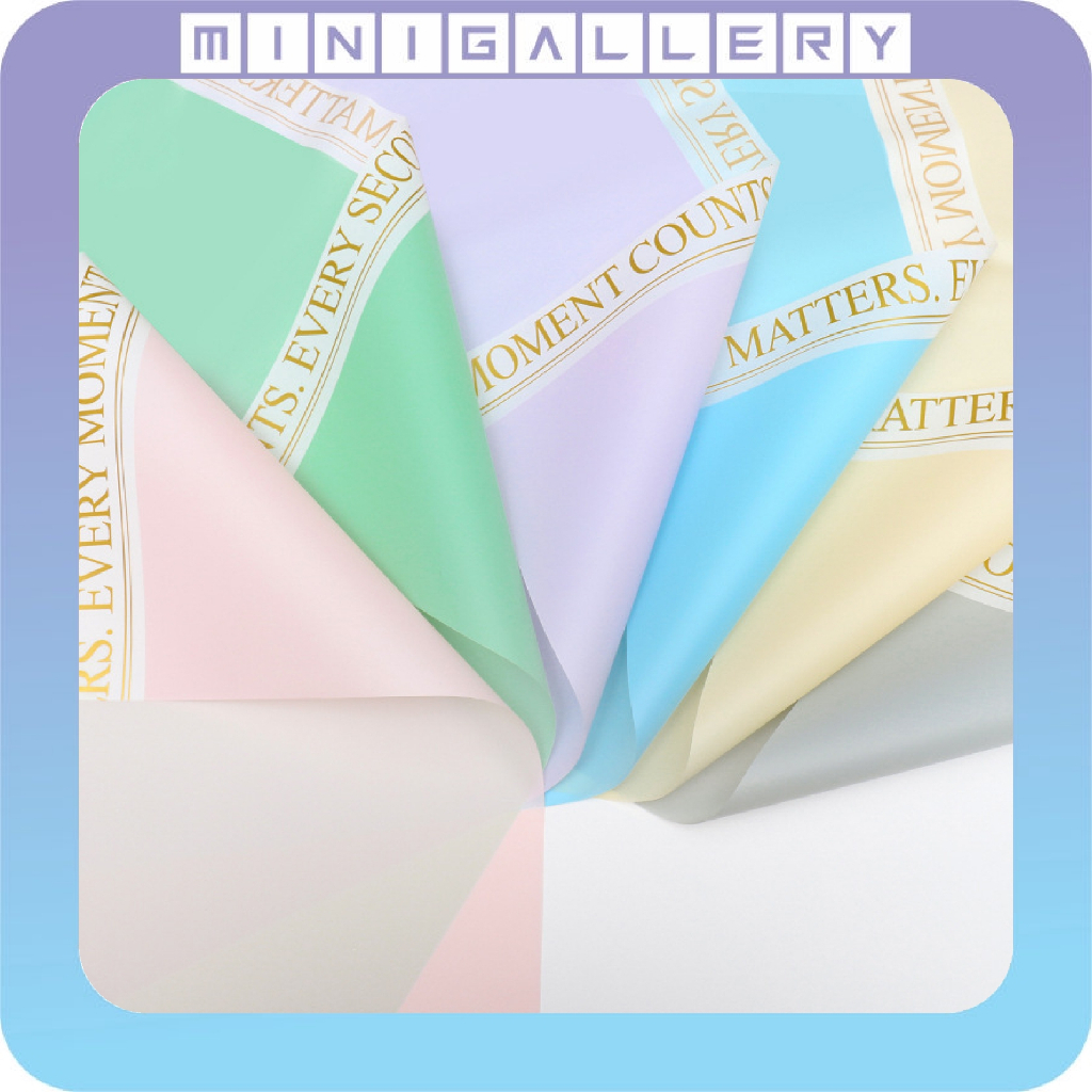 

20 Lembar Kertas Buket Bunga Solid Color Cellophane Flower Wrapping aesthetic KB6006