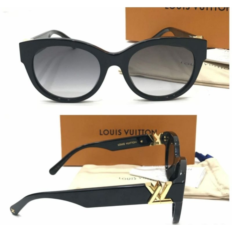 LOUIS VUITTON LV Go-14 black sunglasses GHW complete set with rec