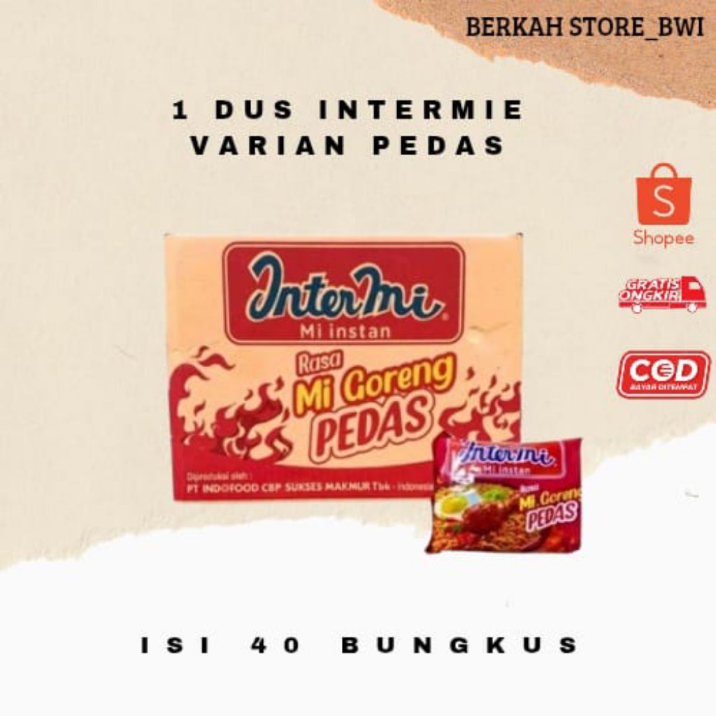 

INTERMIE GORENG PEDAS 1 DUS ISI 40PCS MURAHHH