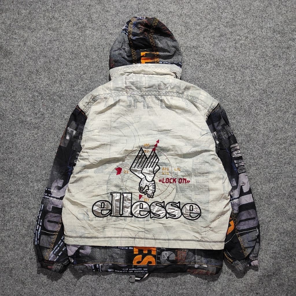 JACKET ELLESSE LOCK ON AOP FULL PRINTED SKI SNOWBOARD OUTDOOR COLORBLOCK/COLOURBLOCK VINTAGE