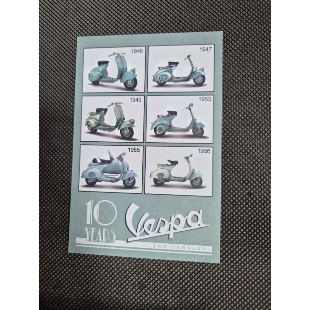 

kartu pos vintage postcard vespa