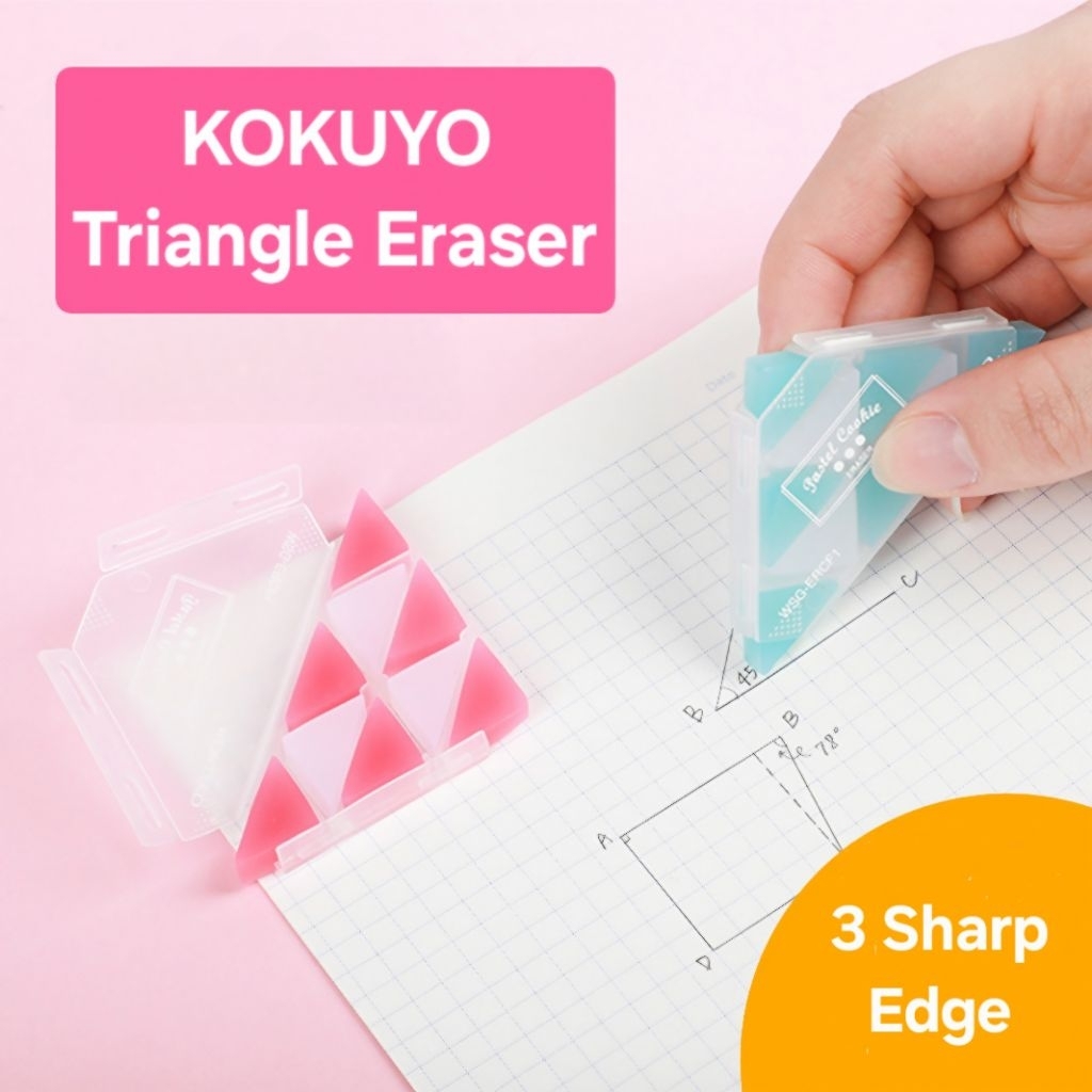 

KOKUYO pastel cookie triangle eraser penghapus