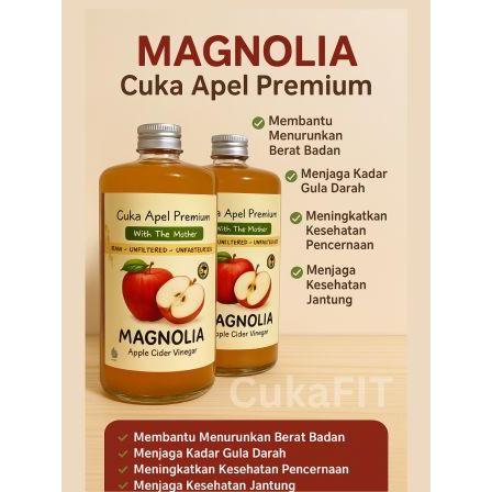 

Cuka Apel Magnolia (Cuka Apel Premium) Ukuran 500ml