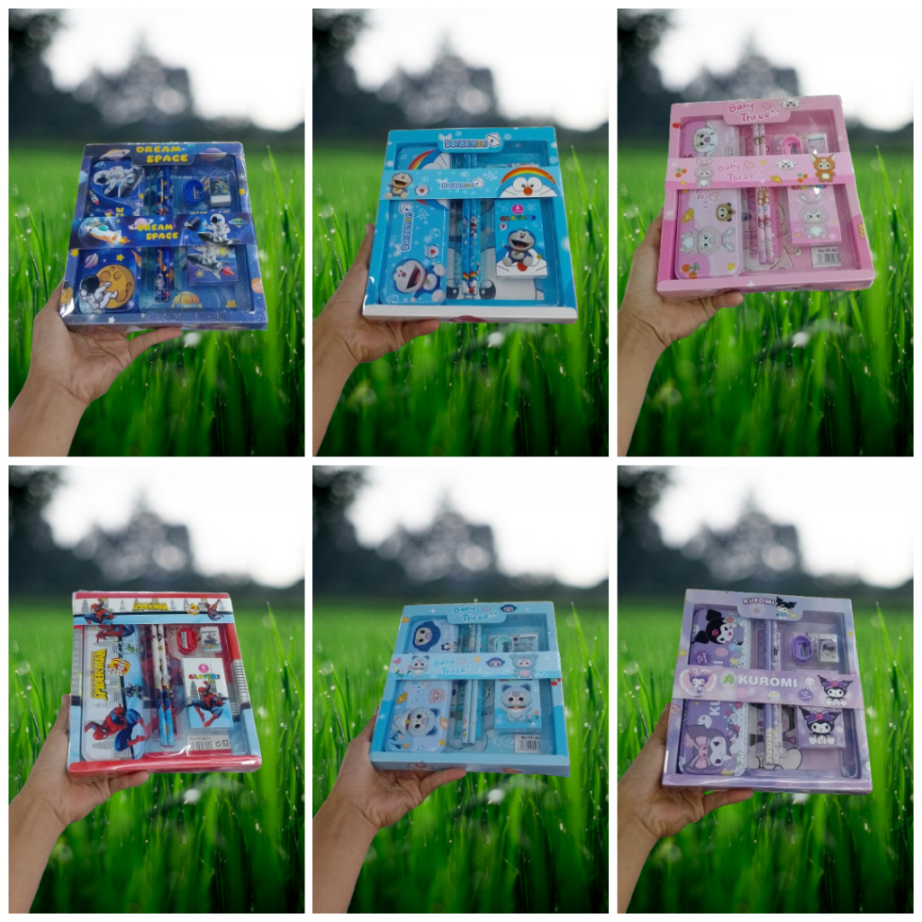 

KOTAK PENSIL SET / STATIONERY SET ALAT TULIS SEKOLAH ANAK SET ATK KARAKTER LUCU YOYO-8015
