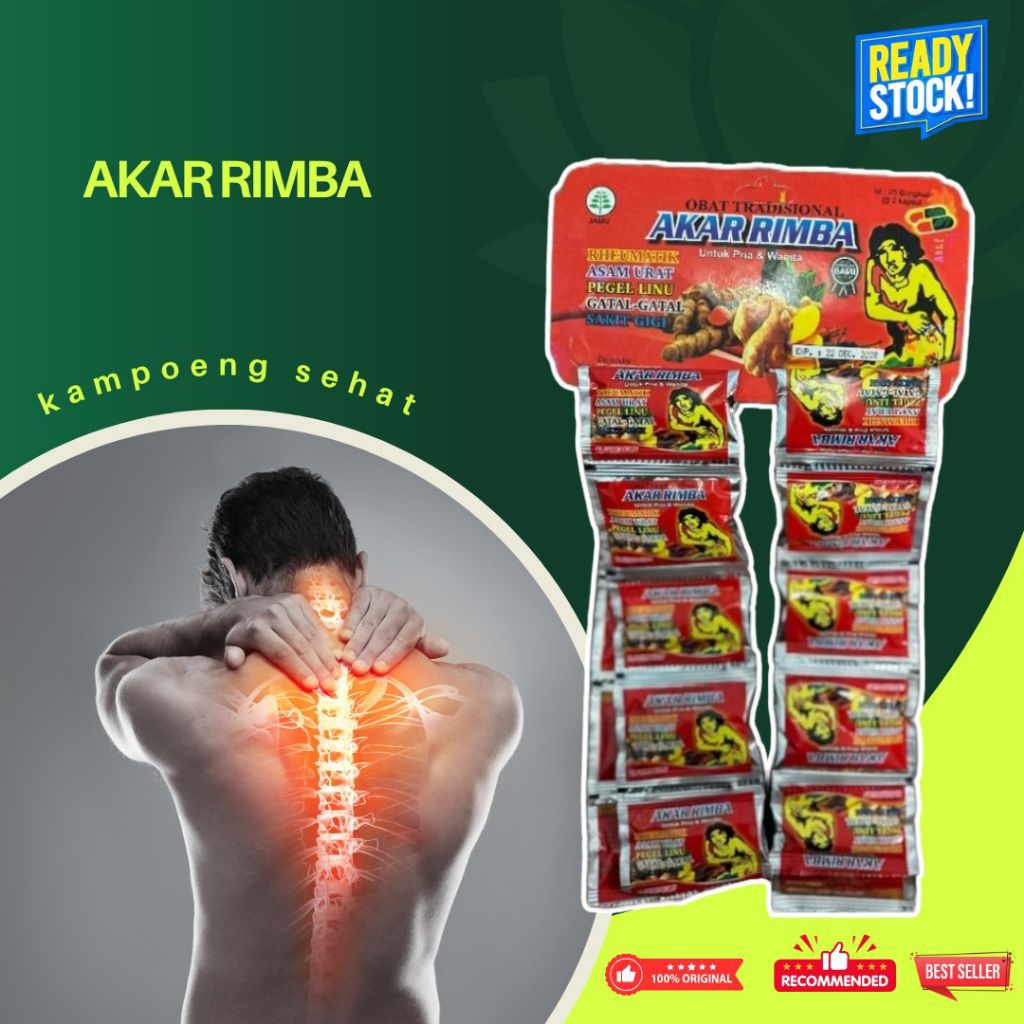 

Akar Rimba Kapsul Original Asam Urat Nyeri Tulang 100% Asli