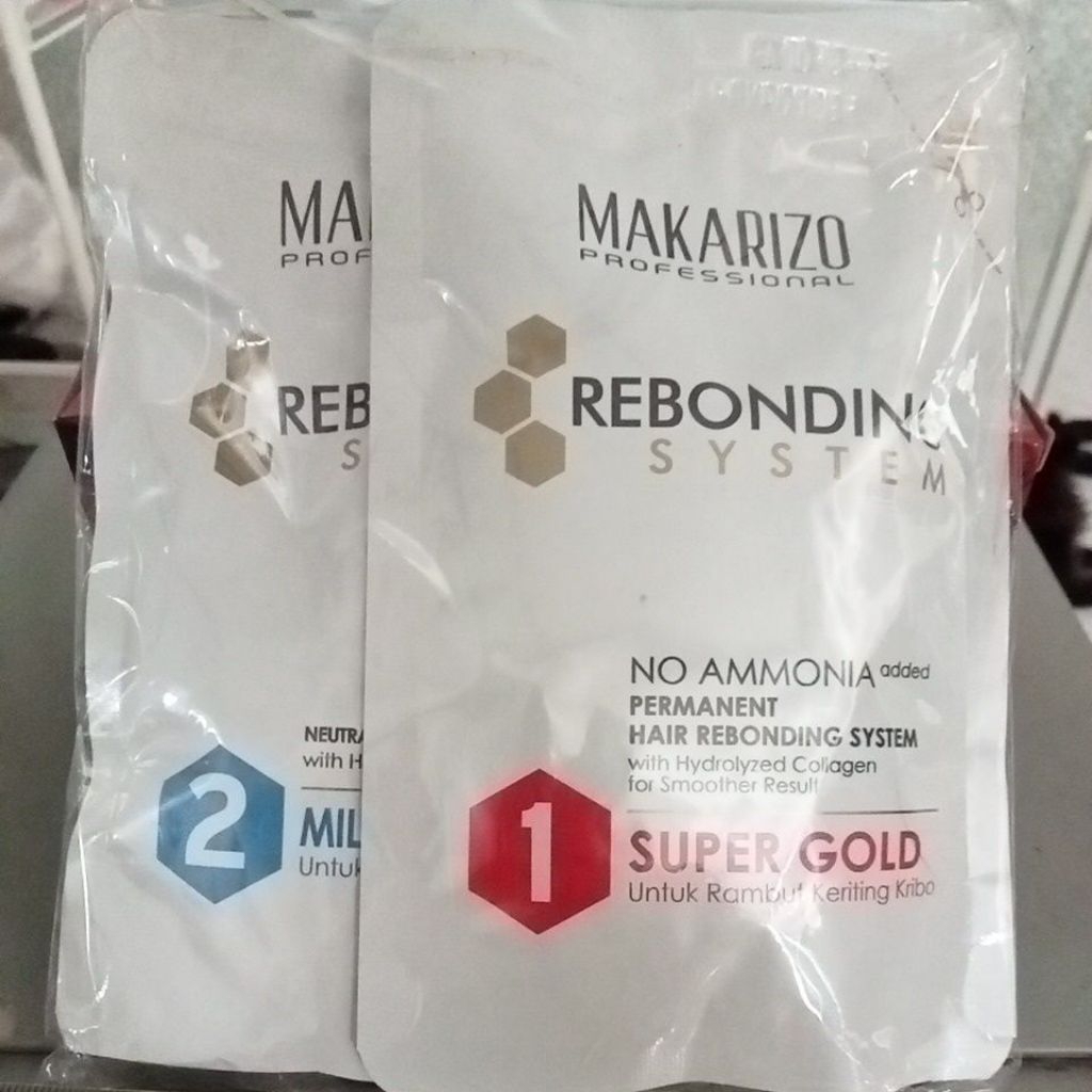 Makarizo rebonding rambut Super Gold