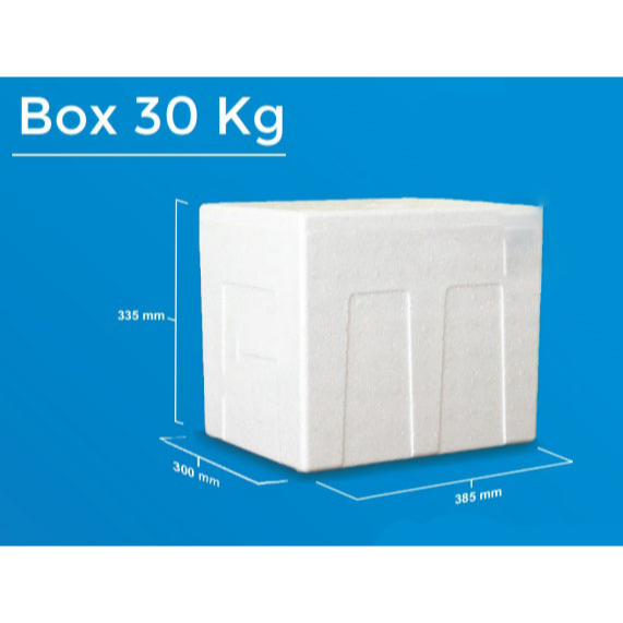 GABUS STEROFOAM STYROFOAM 30KG 39x30x34 MEDIUM TANGGUNG Wadah Air Ikan Cooler Box
