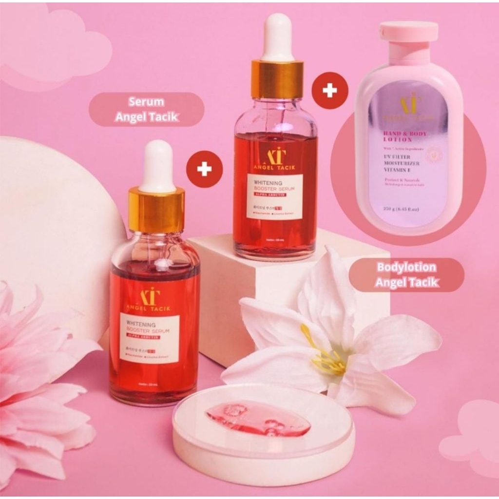 PAKET HEMAT HB ANGEL TACIK DAN 2 BODY SERUM ANGEL TACIK
