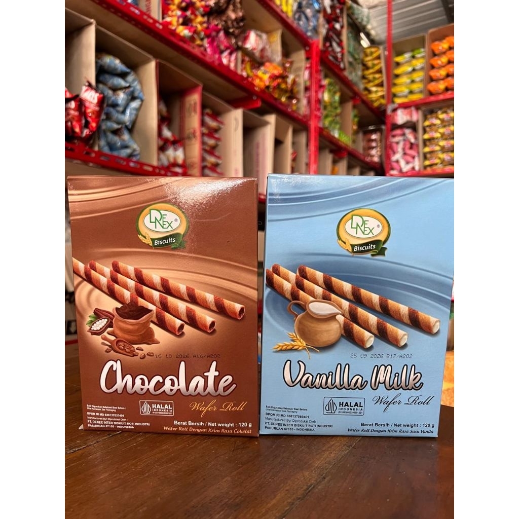 

WAFER ROLL DENEX 120gr ( 1 Dos isi 24 pcs )