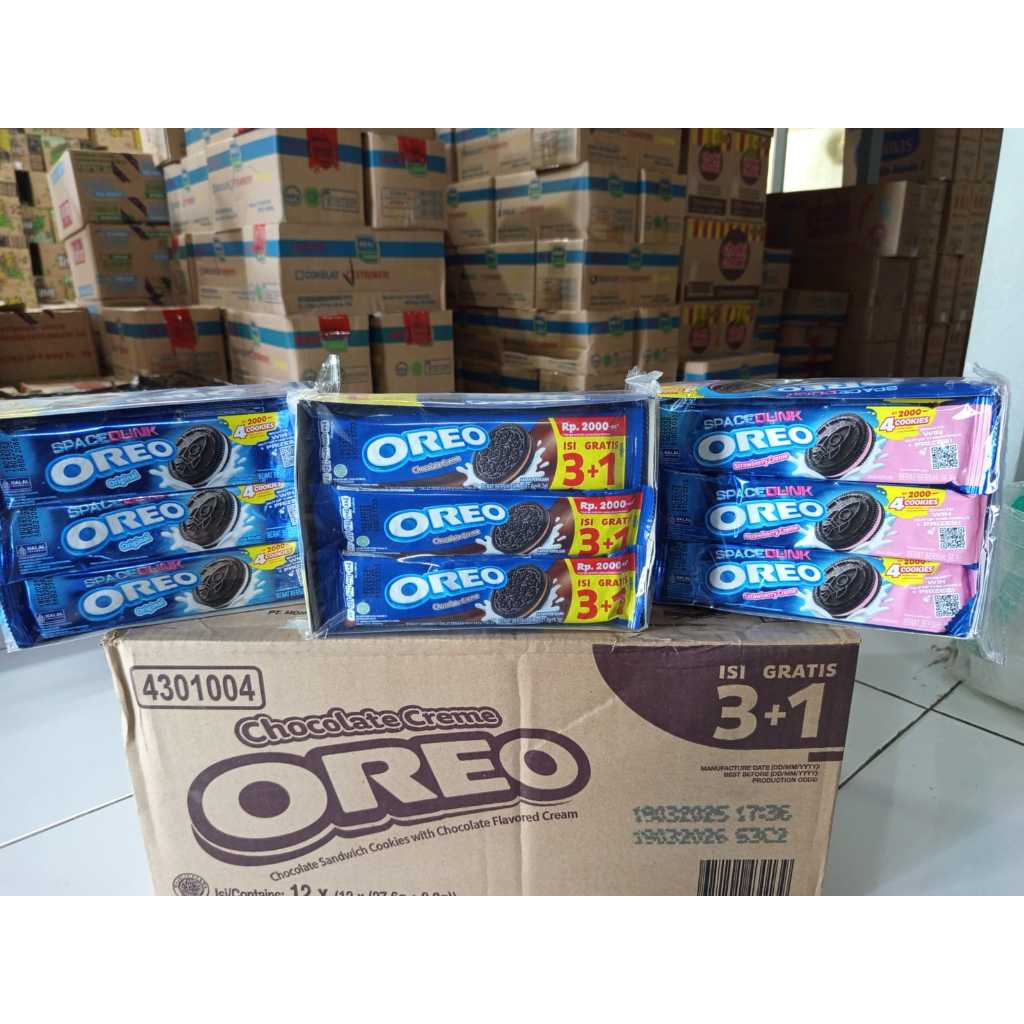 

OREO ECER ( original, strawberry, coklat, ice cream bluberry)isi 12 pcs