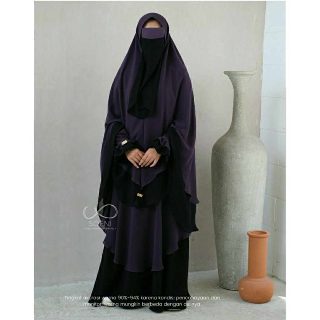 Preloved gamis set khimar new Zayda size L by sofni