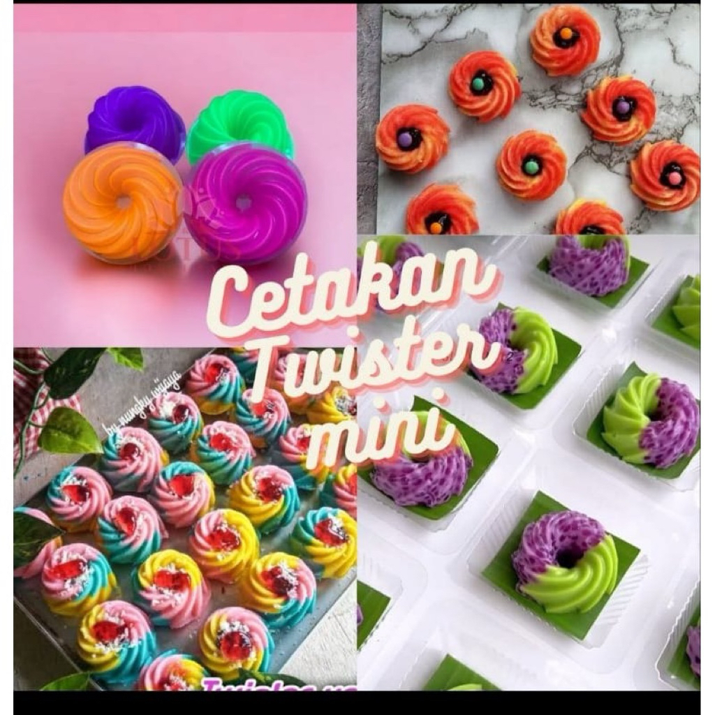 Cetakan Kue Puding Agar Twister - Cetakan Kue Kukus Plastik - Cetakan Agar Jelly Puding Kue Putu Ayu