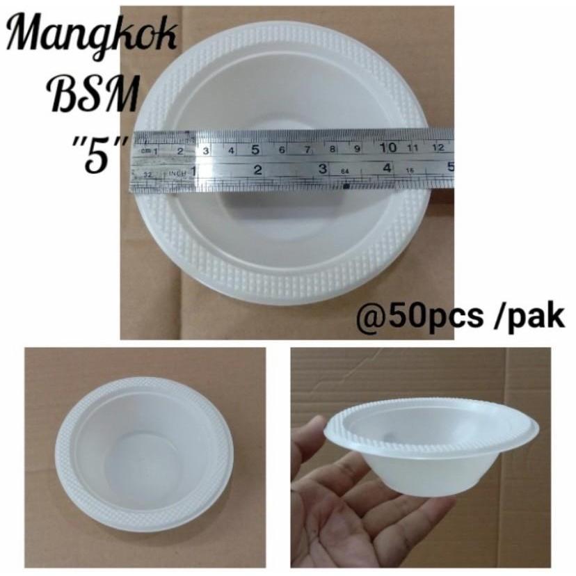 (ISI 50PCS) Mangkok Plastik Kecil M5 / Mangkok Sekali Pakai - Mangkok 5