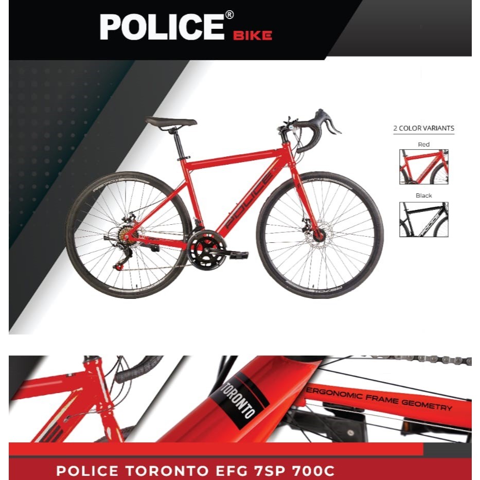 Sepeda Balap Element RoadBike Police Toronto EFG 700C 7Speed
