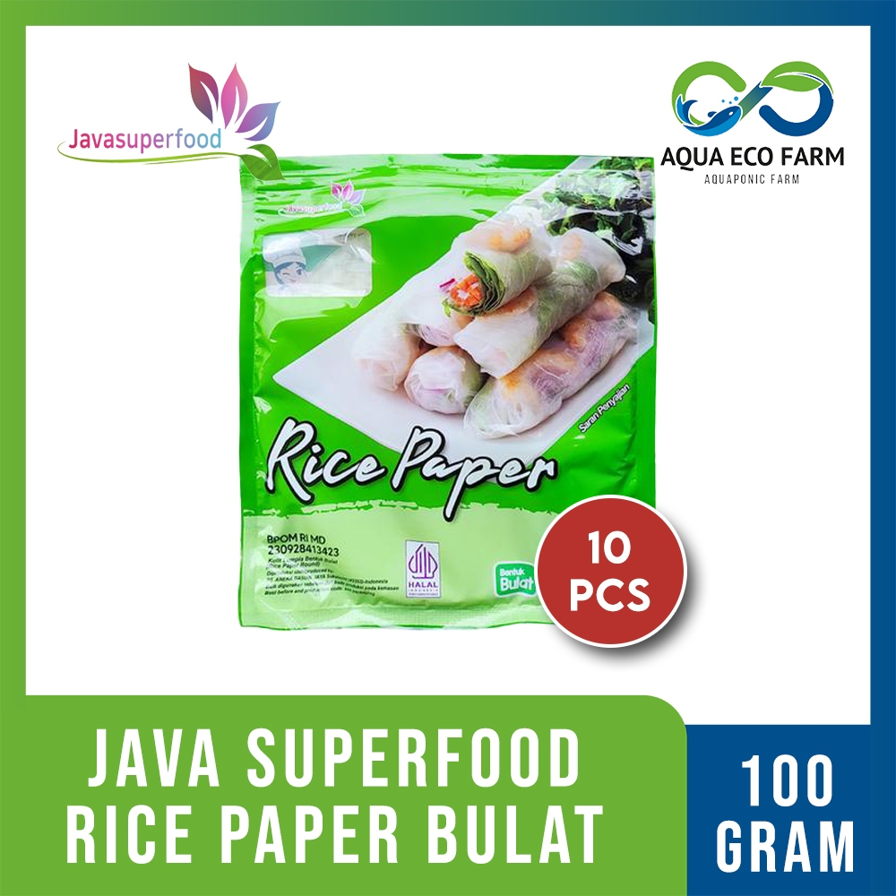 

[AquaEcoFarm] Rice Paper JAVA SUPER FOOD | Bulat & Kotak | Kulit Lumpia Vietnam | 100gr / 200gr / 500gr Bandung