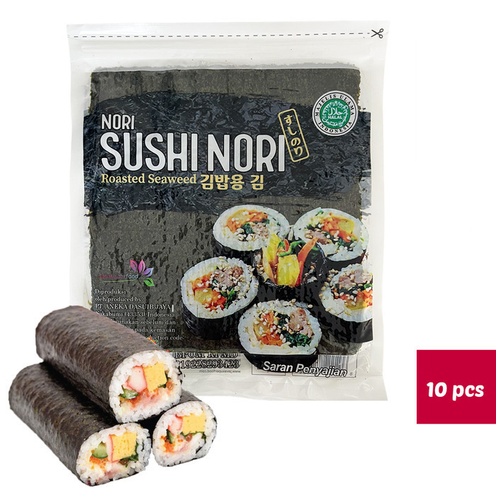 

Sushi Nori Roasted Seaweed Rumput Laut Sushi 10 Lembar Termurah 25GR / Seaweed Korea / Sushi Nori Seaweed Rumput Laut Panggang / Sushi Nori HALAL / 10 lembar