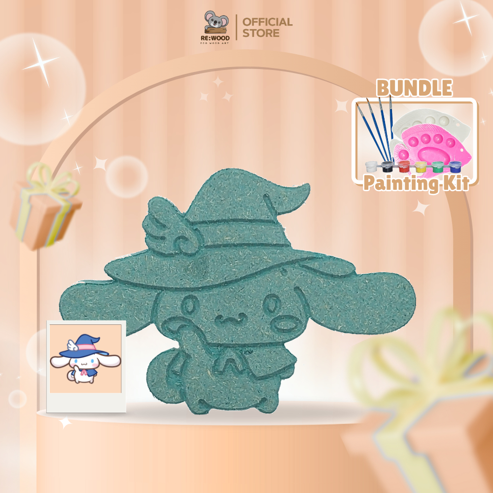

[Rewood] Kayu Lukis Kanvas Karakter Cinnamoroll Sanrio Penyihir | Size S DIY Wood Painting Kit