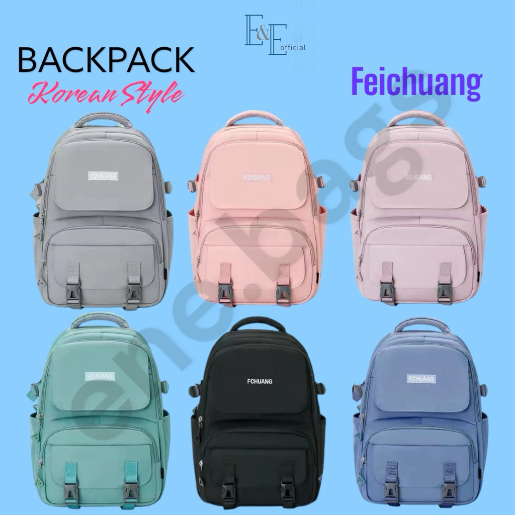FEICHUANG 0680 - Tas Ransel Sekolah Backpack Anak ABG Korea Style