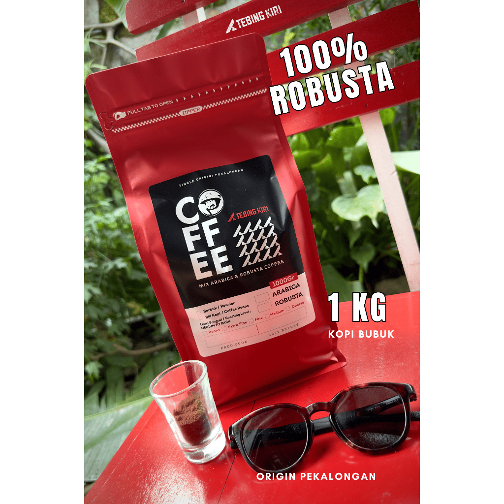 

TEBING KIRI 1 KG KOPI BUBUK ROBUSTA 100% PREMIUM ASLI PEKALONGAN MEDIUM ROAST House Blend Espresso