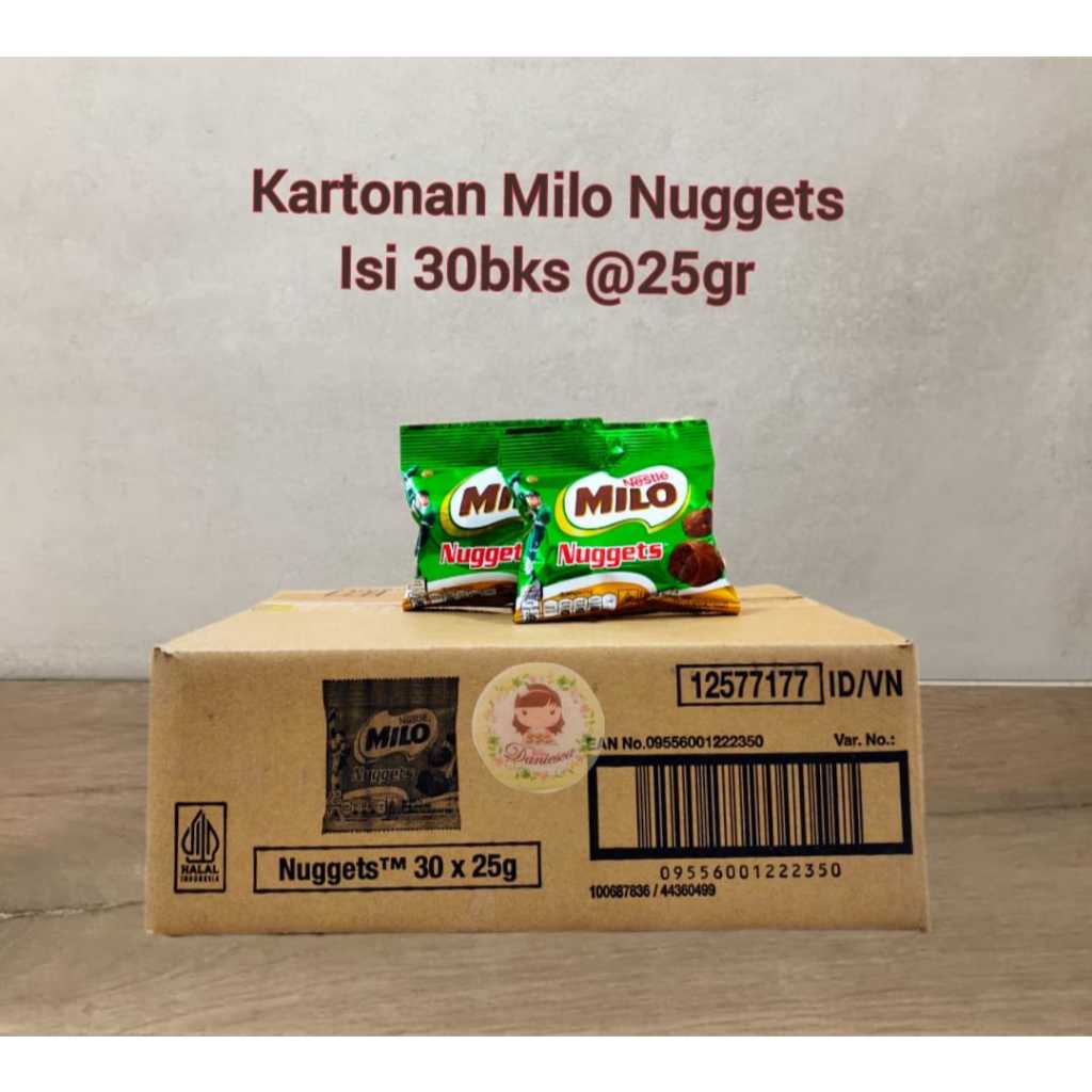 

Milo nugget 1 dus Nestle milo dilapisi coklat 25 gr ( scp )