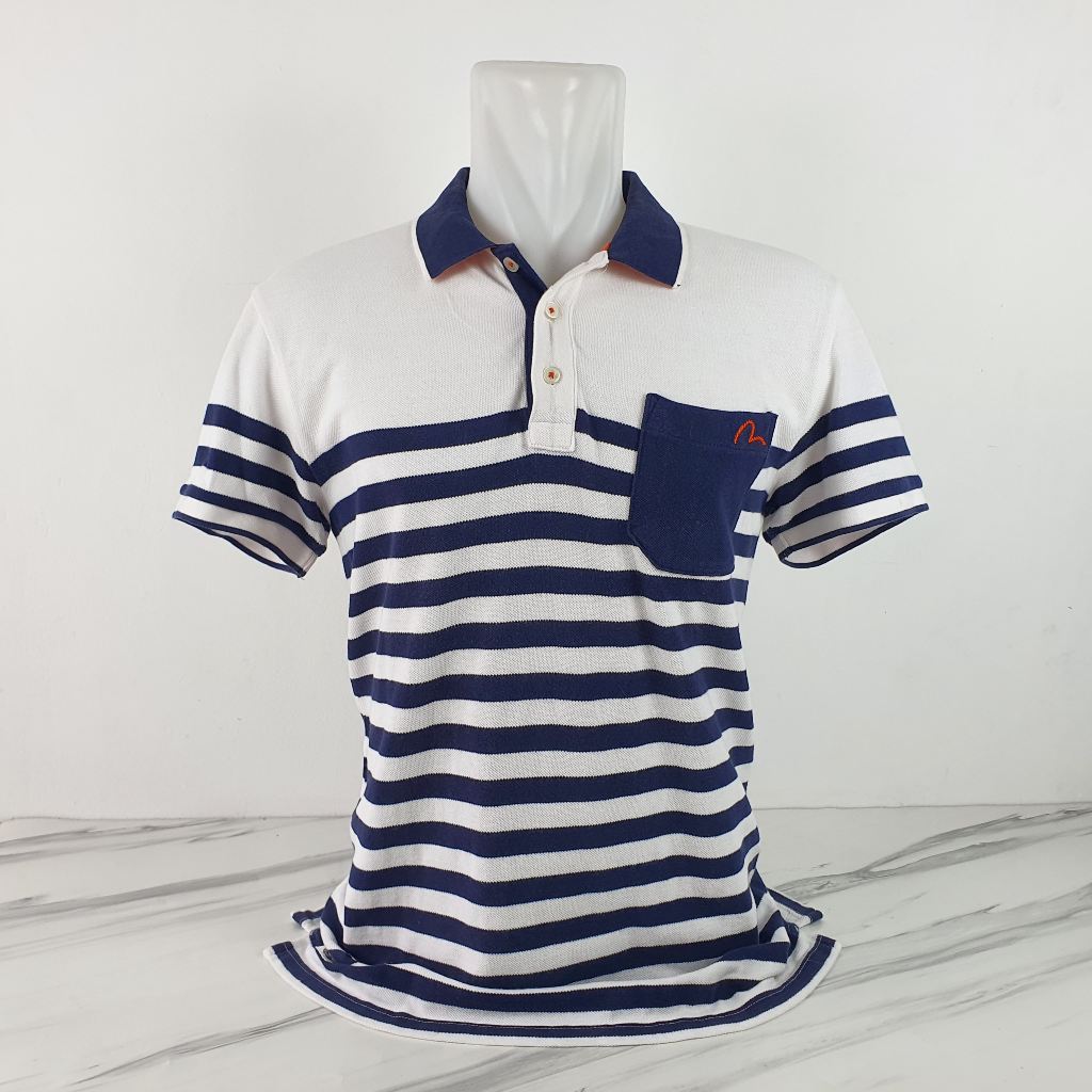 Baju Kaos Polo EVISU JEANS - Size S - Lebar Dada 48 cm - Original 100% - Scd