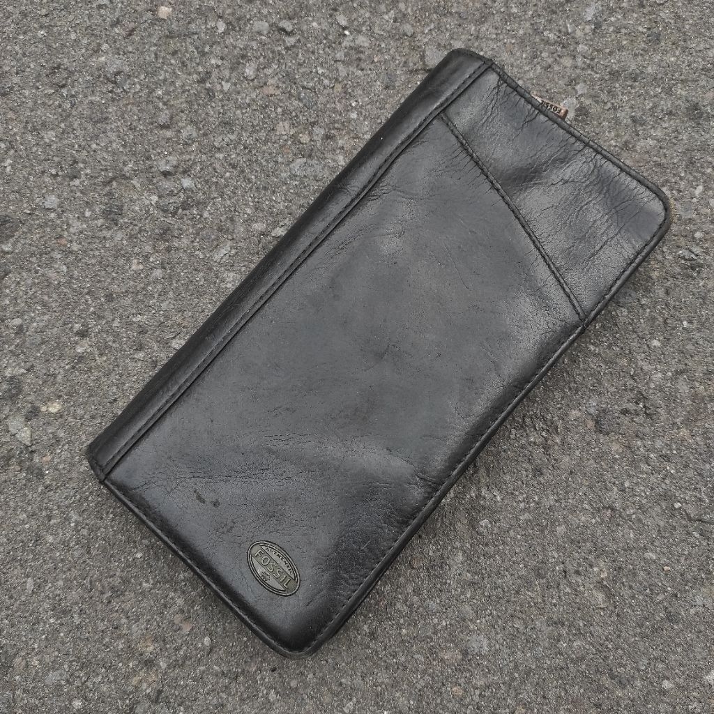 DOMPET TRAVEL PASSPORT FOSSIL MULTI POCKET PURSE CLUTCH POUCH PANJANG LIPAT LONG WALLET KARTU KOIN K