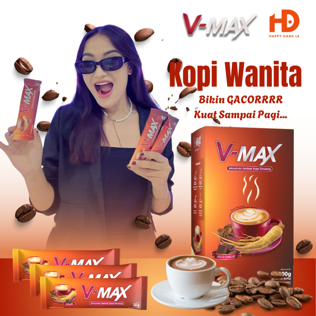 

V-MAX Minuman Serbuk Kopi Ginseng Satu Box 10PCS