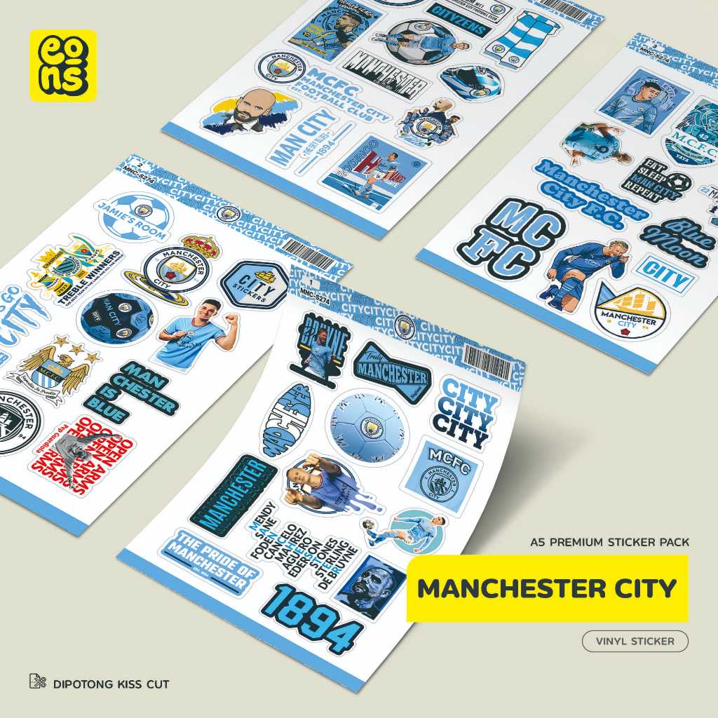 

Stiker Pack MANCHASTER CITY Waterproof Aesthetic- untuk Laptop, Motor, dan Helm - Paper Stationery