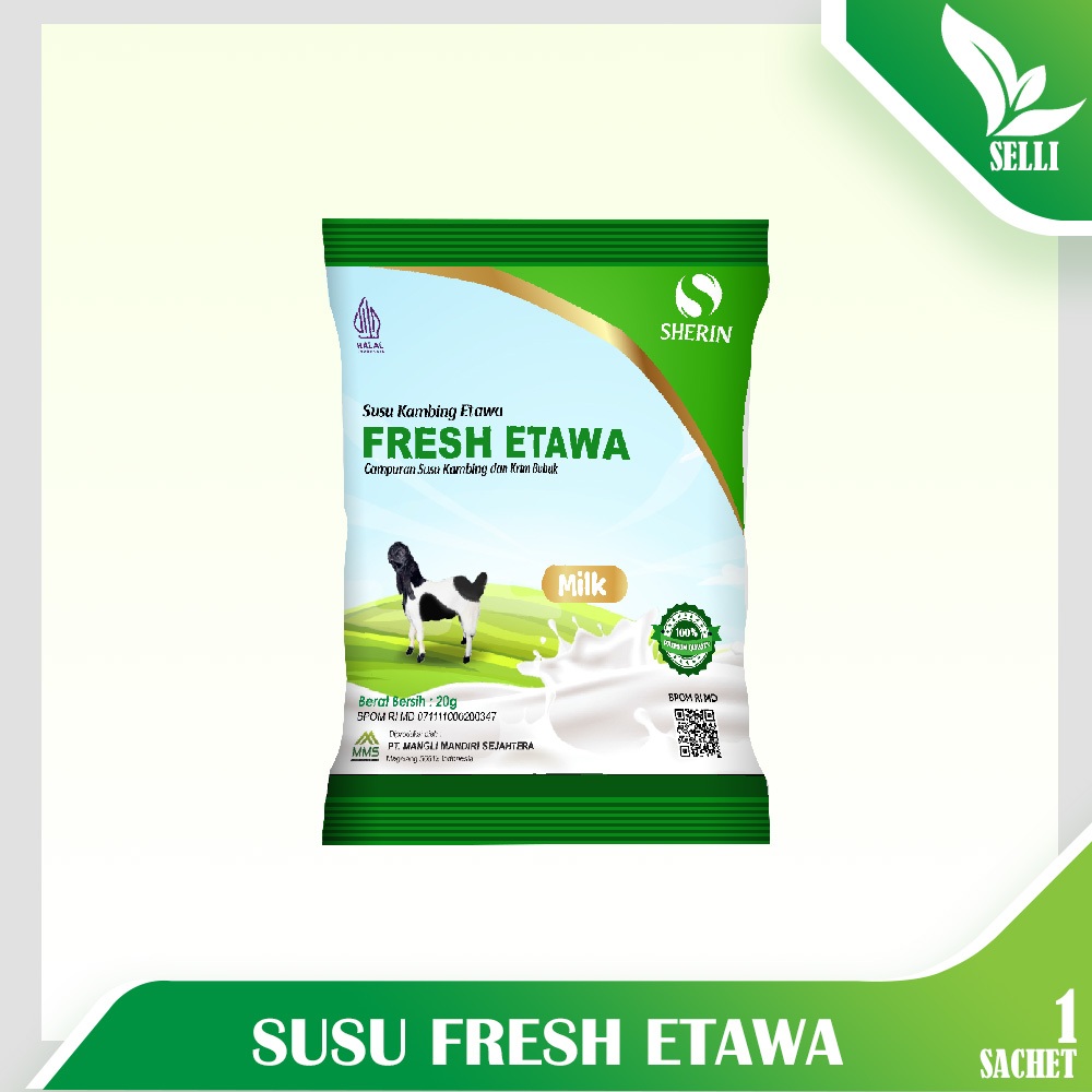 

Sherin - Fresh Etawa Susu Kambing Etawa Bubuk Per Sachet isi 25 gr