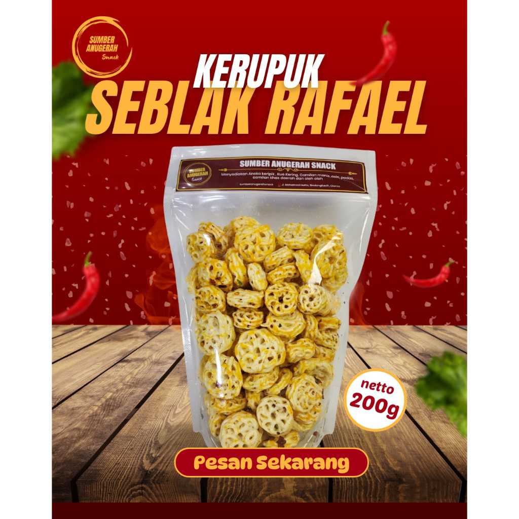 

Seblak Kerupuk Rafael/Kerupuk Mawar/Kerupuk Pedo Pedas Daun Jeruk Bumbu Melimpah