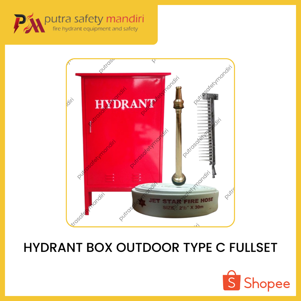 PAKET FIRE HYDRANT BOX OUTDOOR KOTAK HIDRAN TYPE C LUAR GEDUNG FULL SET LENGKAP SIAP KIRIM