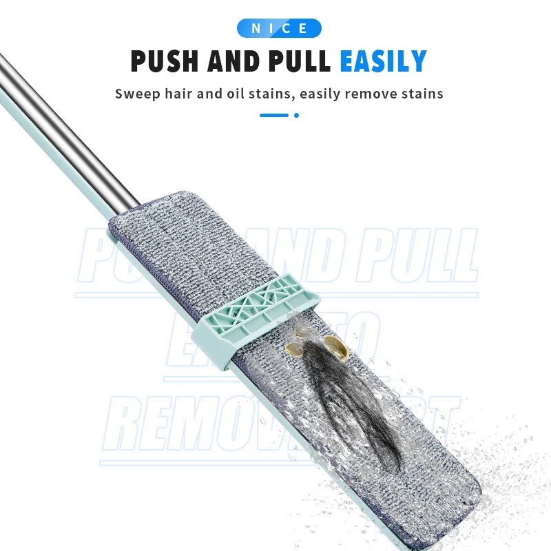 Ultra Mop Alat Pel Lantai Premium Flat Mop } Alat Pel Lantai Tarik Flat Mop Peras Tanpa Tangan Ultra